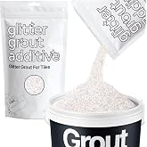 Hemway Mother of Pearl Iridescent Glitter Grout Additive 100g | for Adding Sparkle to Kitchen &amp; Bathroom Tiles, Enhance Your Indoor Grouting Projects with a Durable Sparkly Effect