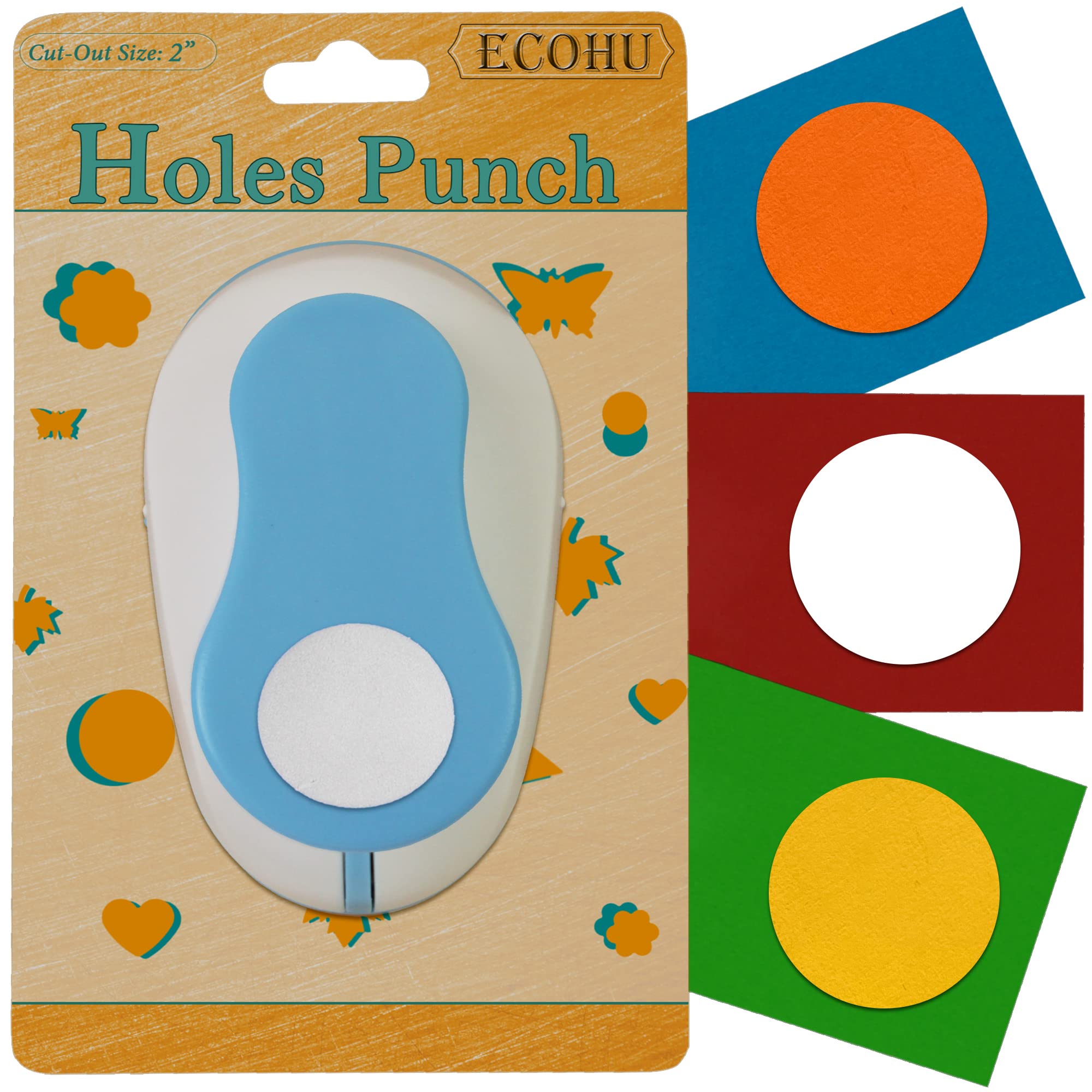 Photo 1 of Ecohu Circle Hole Punch for Craft Size Out 2-Inch, Paper Punches, Craft Lever Punch Handmade, Tool Circle Punch for Scrapbook, Festival Cards, DIY Arts
