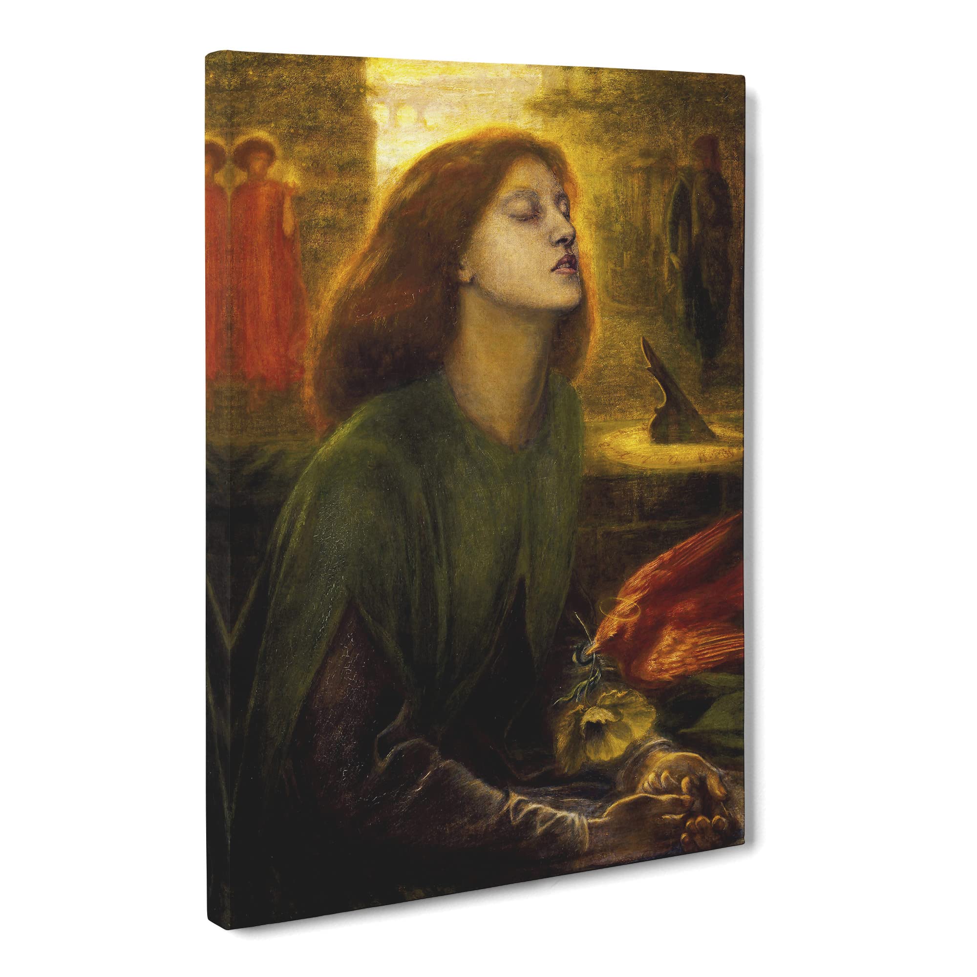 Beata Beatrix By Dante Gabriel Rossetti Canvas Print | Gallery Wrapped 30mm Frame Wall Art | 20x14 inches | Ready to Hang | Classic Picture | Living Room Bedroom Lounge Office