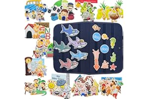 JAJOAIER Felt Flannel Board Story Set for Toddlers,Felt Flannel Pieces with Foldable Board for Classroom Preschool Activities,Storytelling Interactive Felt Board Felt Book for Early Teaching (12 themes)