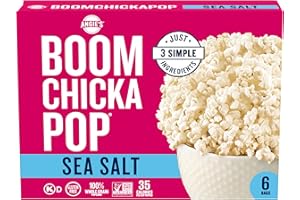 Angie's BOOMCHICKAPOP Sea Salt Microwave Popcorn, 3.29 oz., 6-Count Bags