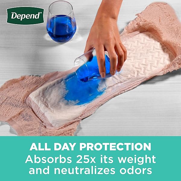 DEPEND FRESH PROTECTION ADULT DIAPERS, INCONTINENCE & POSTPARTUM BLADDER LEAK UNDERWEAR FOR WOMEN, DISPOSABLE, MAXIMUM, MEDIUM, BLUSH, 18 COUNT, PACKAGING MAY VARY