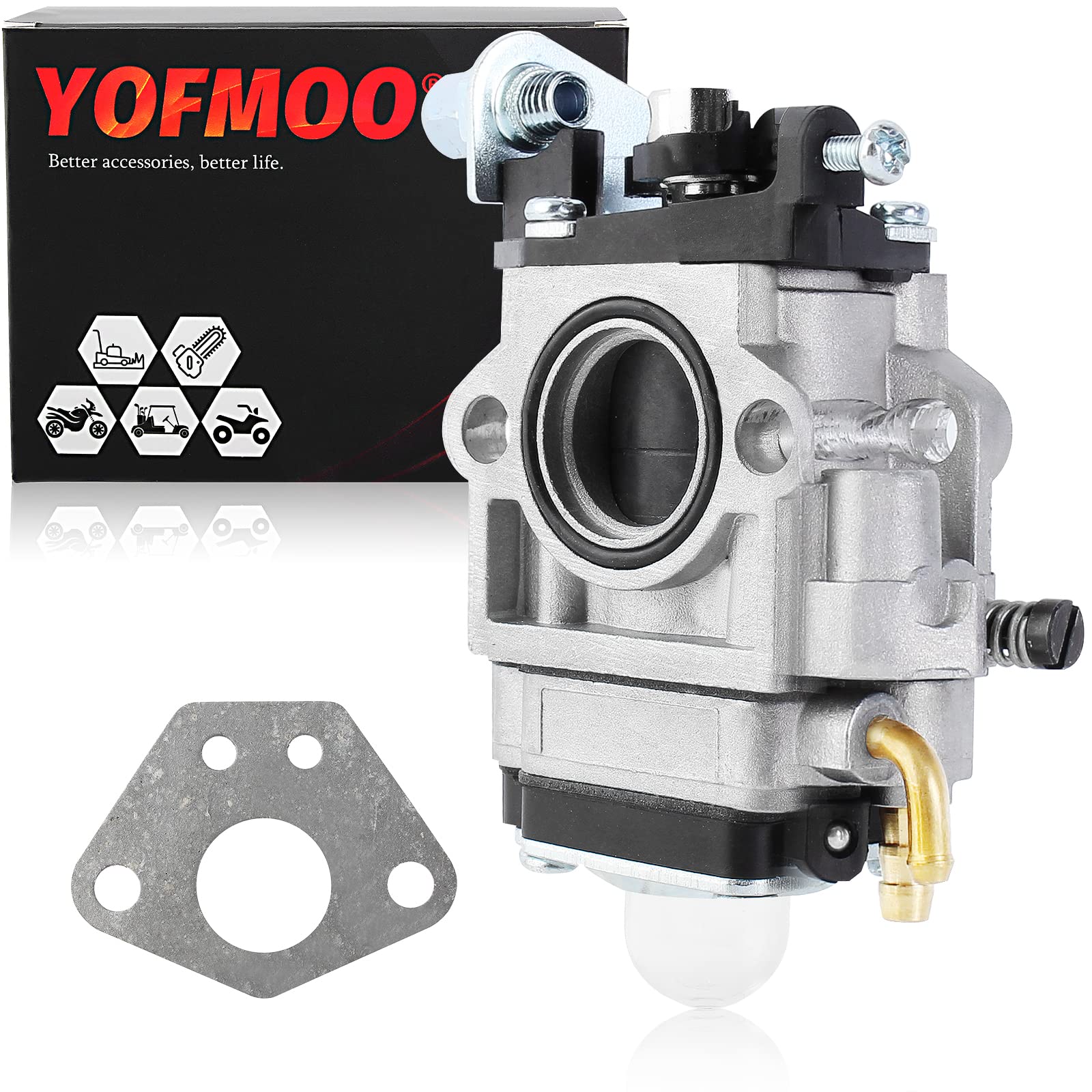 Photo 1 of YOFMOO Carburetor Carb 43cc 49cc 2 Stroke Engines 15mm ATV Dirt Pocket Rocket Bike Scooter