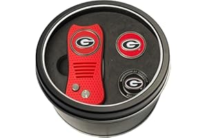 Team Golf NCAA Gift Set Switchblade Divot Tool with 3 Double-Sided Magnetic Ball Markers, Patented Single Prong Design, Causes Less Damage to Greens, Switchblade Mechanism