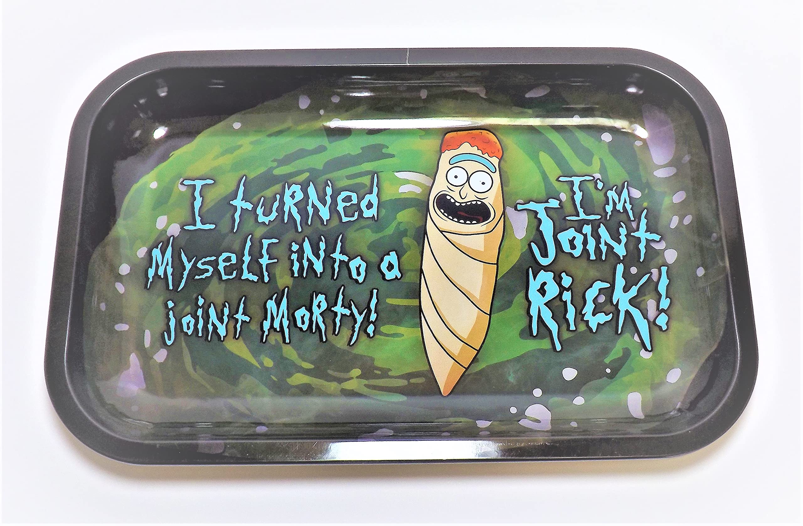 I'm J. Rick Metal Rolling Tray Set | Large Size (27.5 x 17.5cm) Trays for Rolling Papers King Size to Make Tobacco Roll Ups with Filter Tips or Roach Booklets Sets