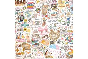 120 Pcs Jesus Christian Stickers, Inspirational Bible Verse Stickers for Water Bottles Boho Religious Faith for Journaling Sc