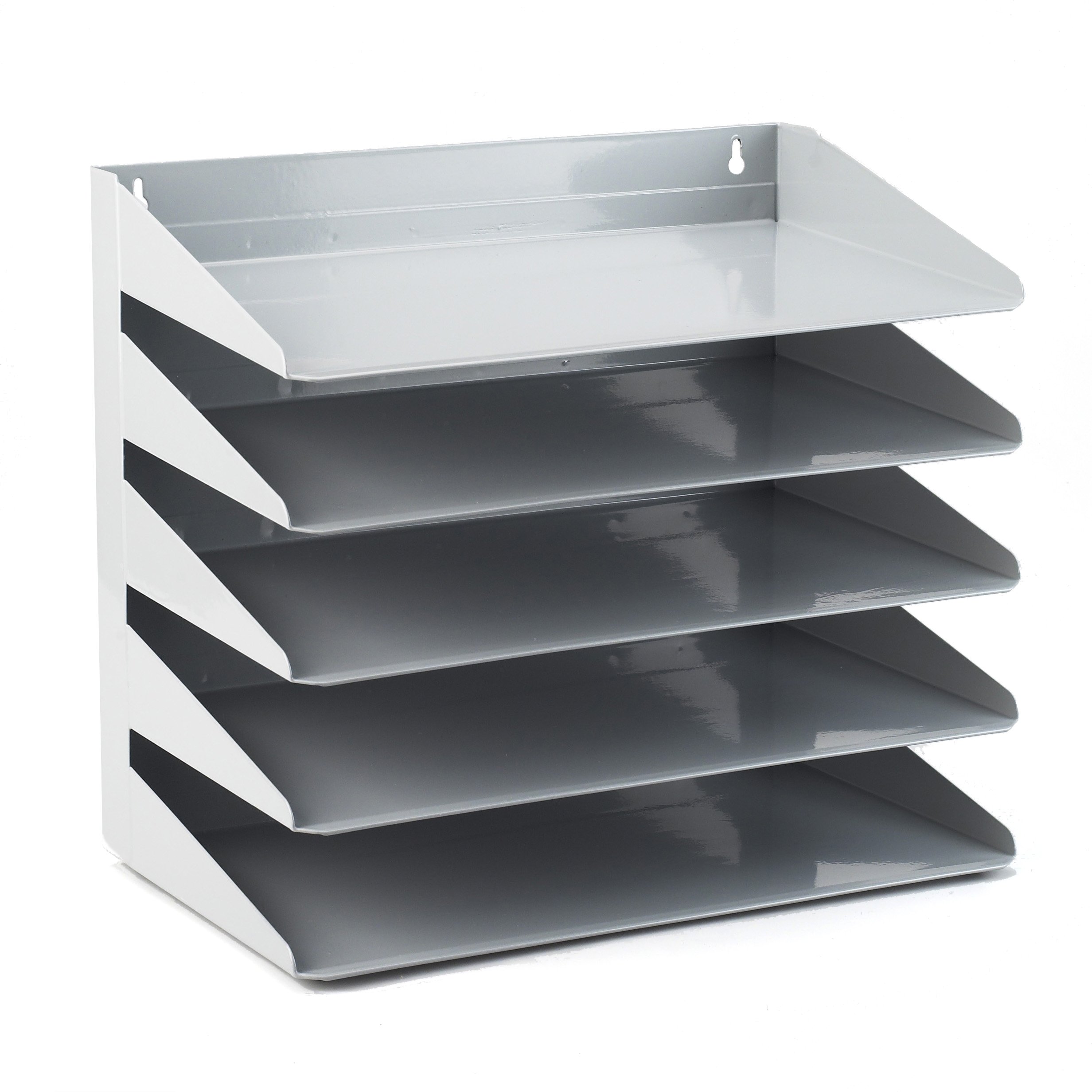 Avery 605SGREY 5 Tier Steel Letter Rack, 380 x 335 x 230 mm - Grey