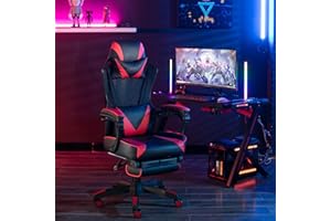 SNUGWAY Gaming Chair High Back Ergonomic Racing Computer Desk with Comfortable Lumbar Support and Headrest Girl Gamer Height Adjustable