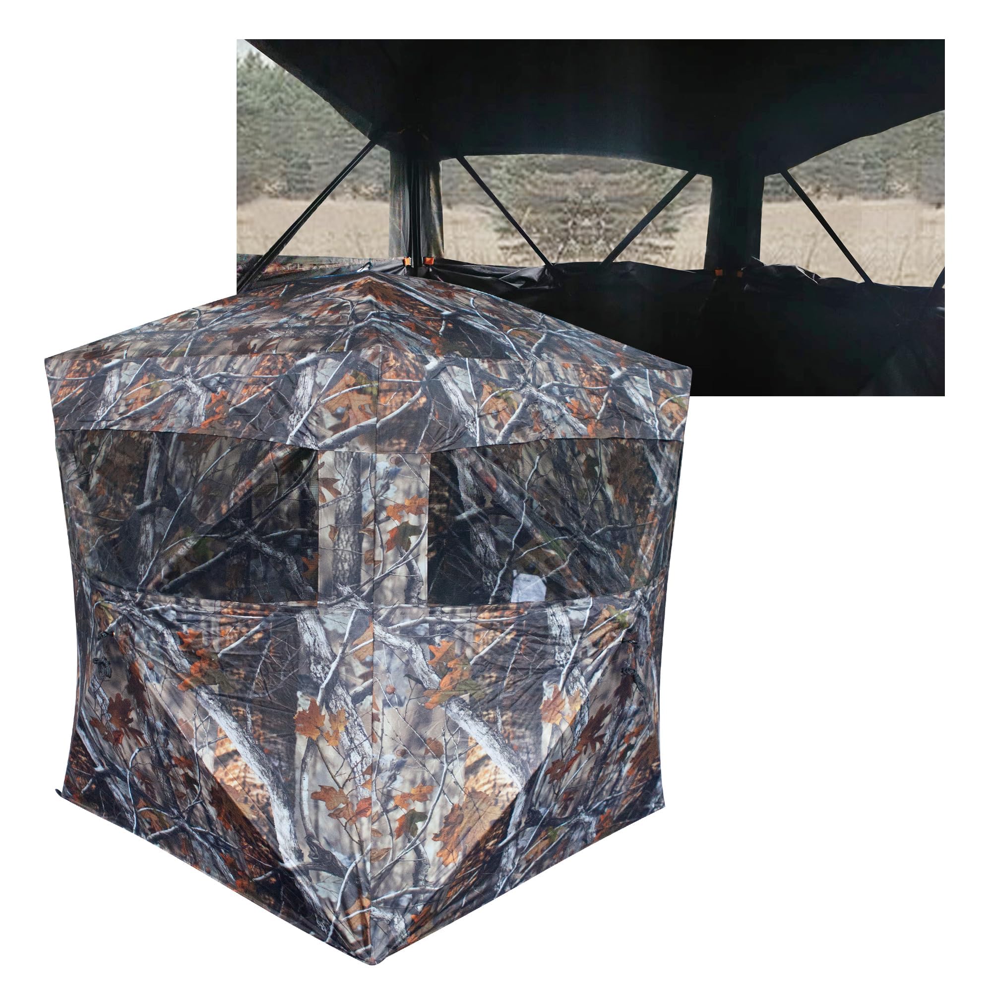 Photo 1 of ***broken***THUNDERBAY SPUR Collector 3 Person Hunting Blind, Portable Ground Blind with Silent Sliding Window, Portable Durable Hunting Tent for Deer & Turkey Hunting