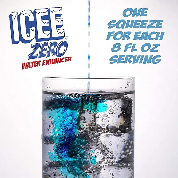 ICEE ZERO CALORIE LIQUID WATER ENHANCER FLAVOR DROPS – 1.62 FLUID OUNCES (48 MILLILITERS) – PACK OF 4 (ORIGINAL VARIETY PACK)