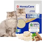 HoneyCare Cassava Cat Litter | Natural Cassava Formula | Fast Clumping &amp; Odor Control | Low Dust &amp; Eco-Friendly | 6 lbs