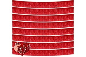 MEBIORNT 10 Pack 10 Feet Red Foil Fringe Garland Metallic Tassle Banner Wall Hanging Tinsel Streamers Backdrop for Parade Floats, Bachelorette, Wedding, Birthday, Halloween, Christmas Party Decorations