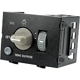 Headlight Dimmer Switch Fits for 1995-1999 Chevy Tahoe GMC Yukon | for 1999-2009 Chevy GMC C1500 C2500 C3500 K1500 K2500 K3500, Headlight Dimmer Multi-Function Switch 93443101 D1523H DS876