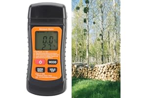 Jinyi Wood Moisture Tester, Dual Pins, Timber Damp Detector, Digital, 30-70% RH, 100°C, Part No: JY-WMT-0358