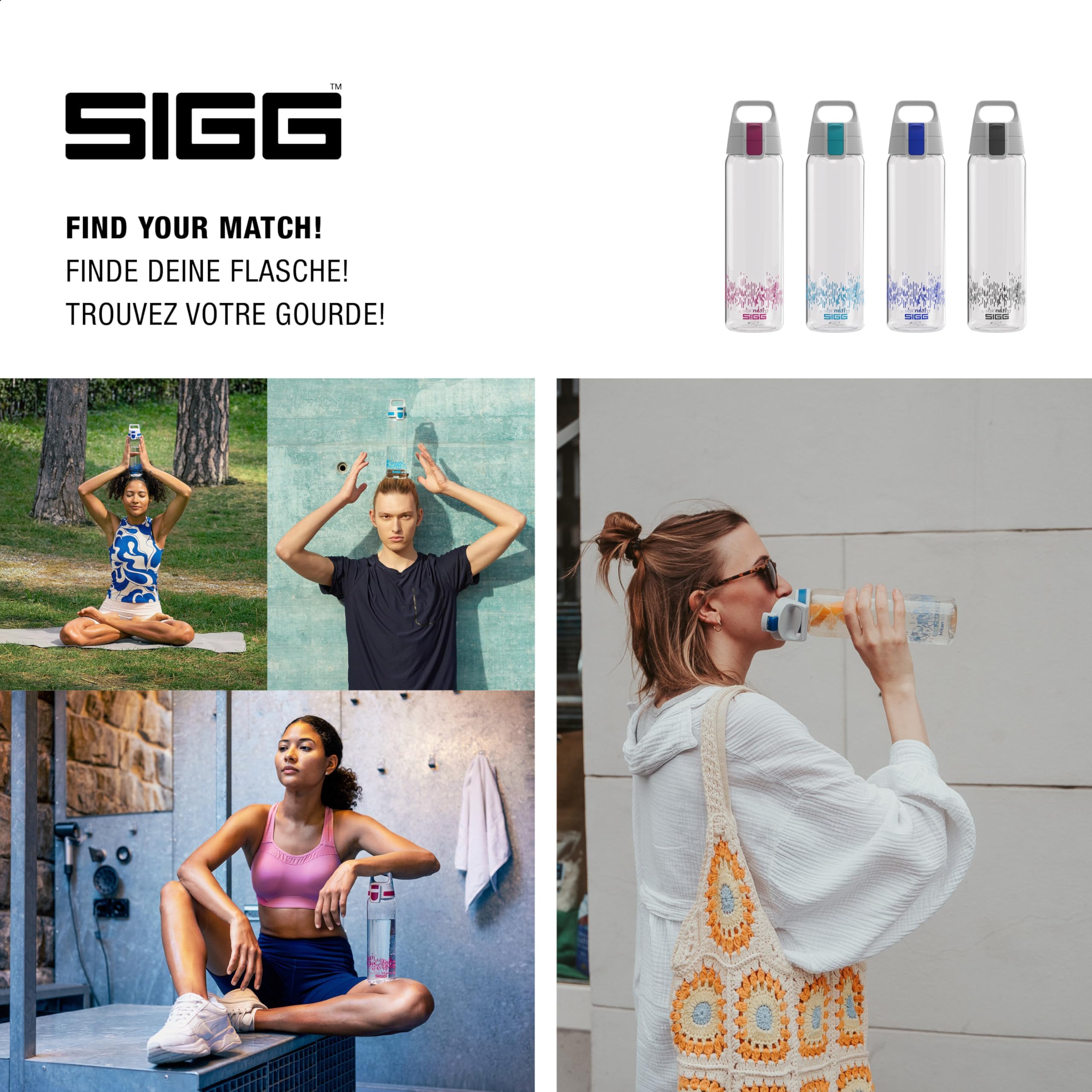 SIGG - Tritan Trinkflasche - Sportflasche Total Clear ONE MyPlanet Grün - kohlensäurehaltige Getränke - Spülmaschinenfest, Auslaufsicher, Kratzfest - BPA-frei - Sport & Fitness - 0,75L 5