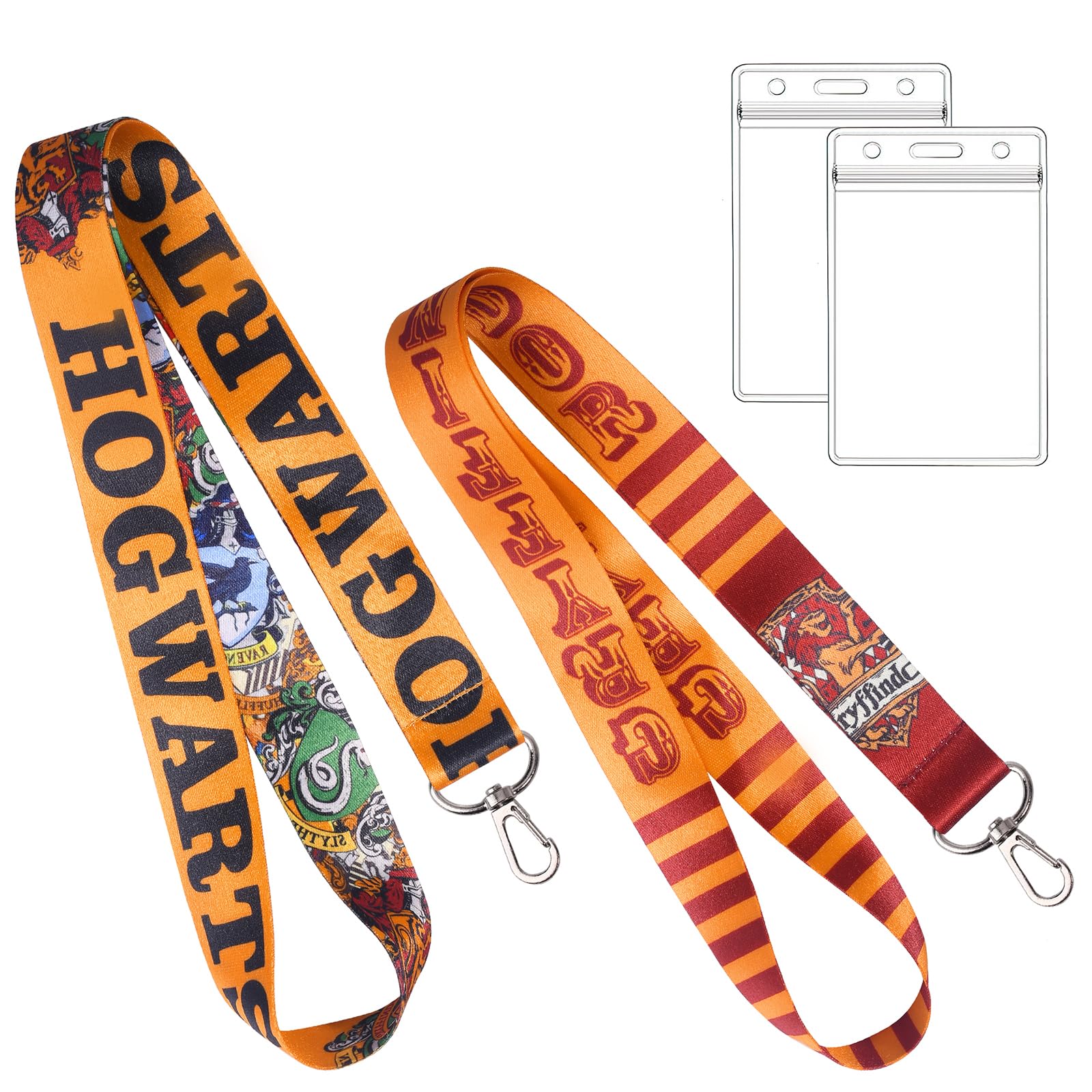 GTOTd Magical Wizard Lanyard (2Pcs) with ID Badge Holder for Keys String Wallet Rainbow Movie Magic Merch Gifts Merchandise Party Supplies for Teens โ image 1