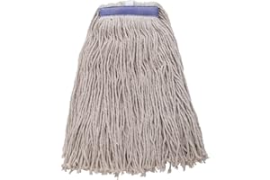 Winco Poly-Cotton Blend Commercial Mop Head, Cut End, 24 Ounce, White