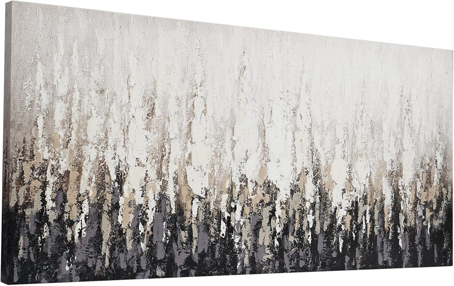 Paintings - ArtbyHannah 24x48 Inch Large Abstract Paintings Wall Art for Living Room, with Textured Hand Painted Forest Artwork on Canvas for Bedroom Wall Art Decoration