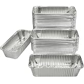 Benestanti 100 Pack 2 Lb Aluminum Loaf Baking Pans, 8.5" x 4.5" x 2.5" Heavy Duty Disposable Loaf Pans,Foil Bread Pans for Baking Holiday Treats Food Storage and Takeout