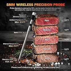 Meat Thermometer Wireless, 800FT WiFi Bluetooth