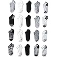 Hanes Girls' No Show Socks Super Value 20-Pair Packs