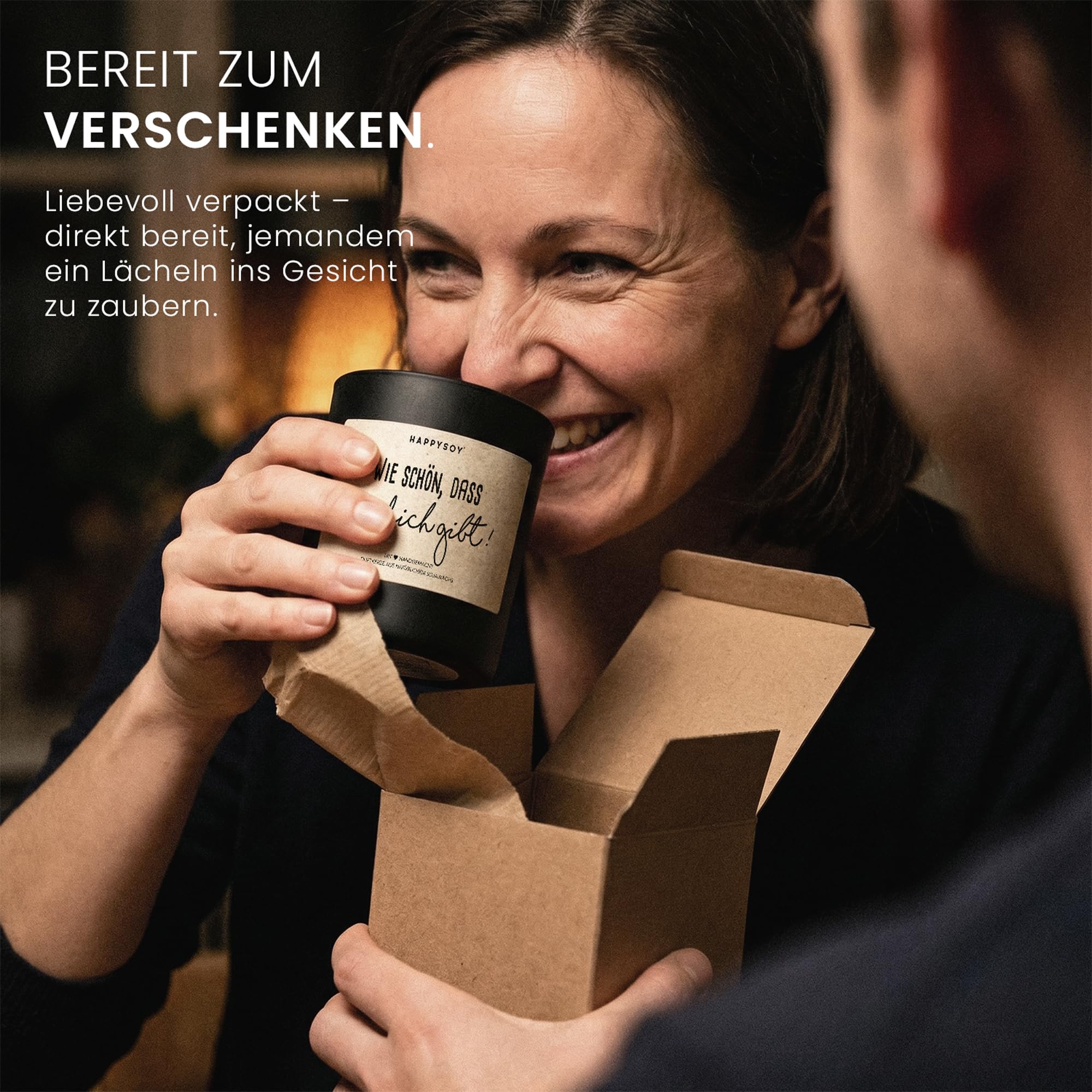 Wie schön, dass es dich gibt - Duftkerze mit Spruch als Geschenk für Freundschaft & Dankeschön, beste Freundin, Mama, Schwester, liebevolle Kerze im Glas 4