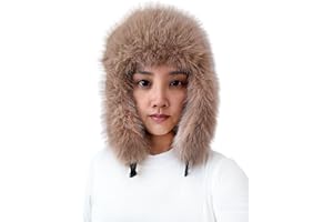Lina & Lily Women's Winter Trapper Hat Long Pile Faux Fur Fluffy