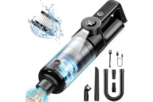 Casavok Cordless Handheld Vacuum with 18000Pa Powerful Suction, 6000mah Super Long Battery, Brighter LED Light, 3-in-1 Portable Rechargeable Car Vacuum Cleaner for Home|Office|Car
