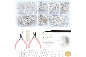 Jewelry Making Supplies Kit Earring Making Kit Earring Hooks for Jewelry Making Hypoallergenic Earring Findings Backs Pins Ju