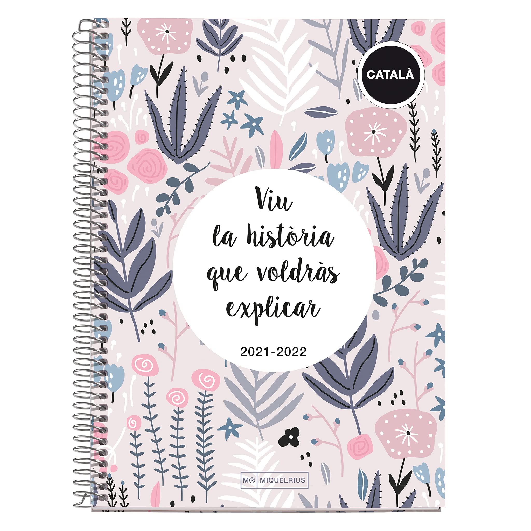 MIQUELRIUS - School calendar 2021-2022 – Size Plus 15 x 21.3 cm, day of the page, teens of history, Catalan language