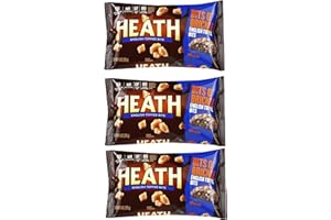 Smiling Sweets Heath English Toffee Bits O' Brickle, Plenty to Share and Stock the Pantry, Fun to Snack on or to Cook with, Gluten Free - 8 oz (Pack of 3-24) Total oz of Bits