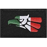 Mexican Eagle Flag Morale Tactiacl Patch, Embroidered Hook and Loop Patch, Backpacks Harnesses Caps Vests Trucker Hats Uniforms DIY Decoration