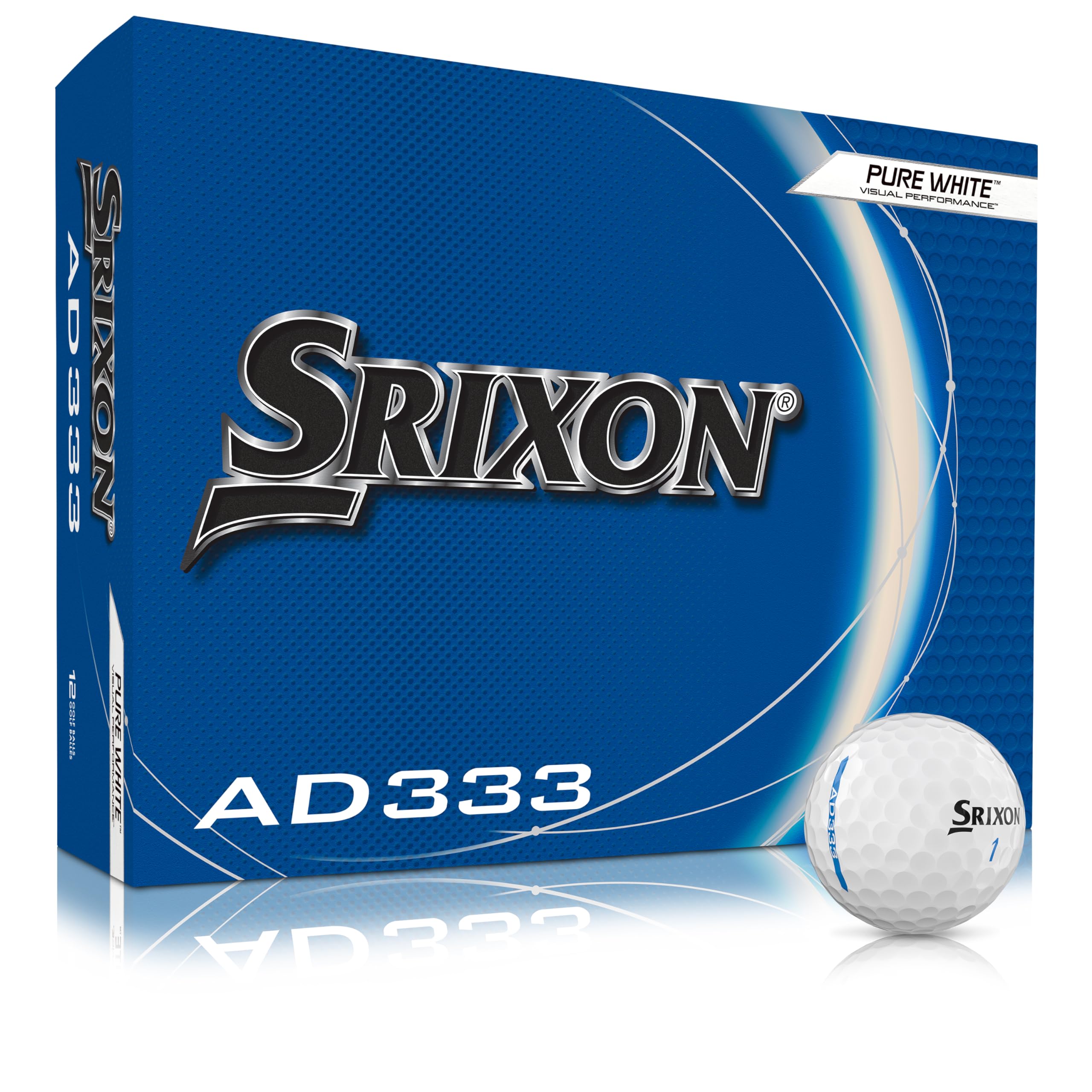 Srixon AD333 11 - High-Performance Distance and Speed Golf Balls - Low Compression - For Consistency and Control - Alignment Line - Premium Golf Accessories and Golf Gifts, White