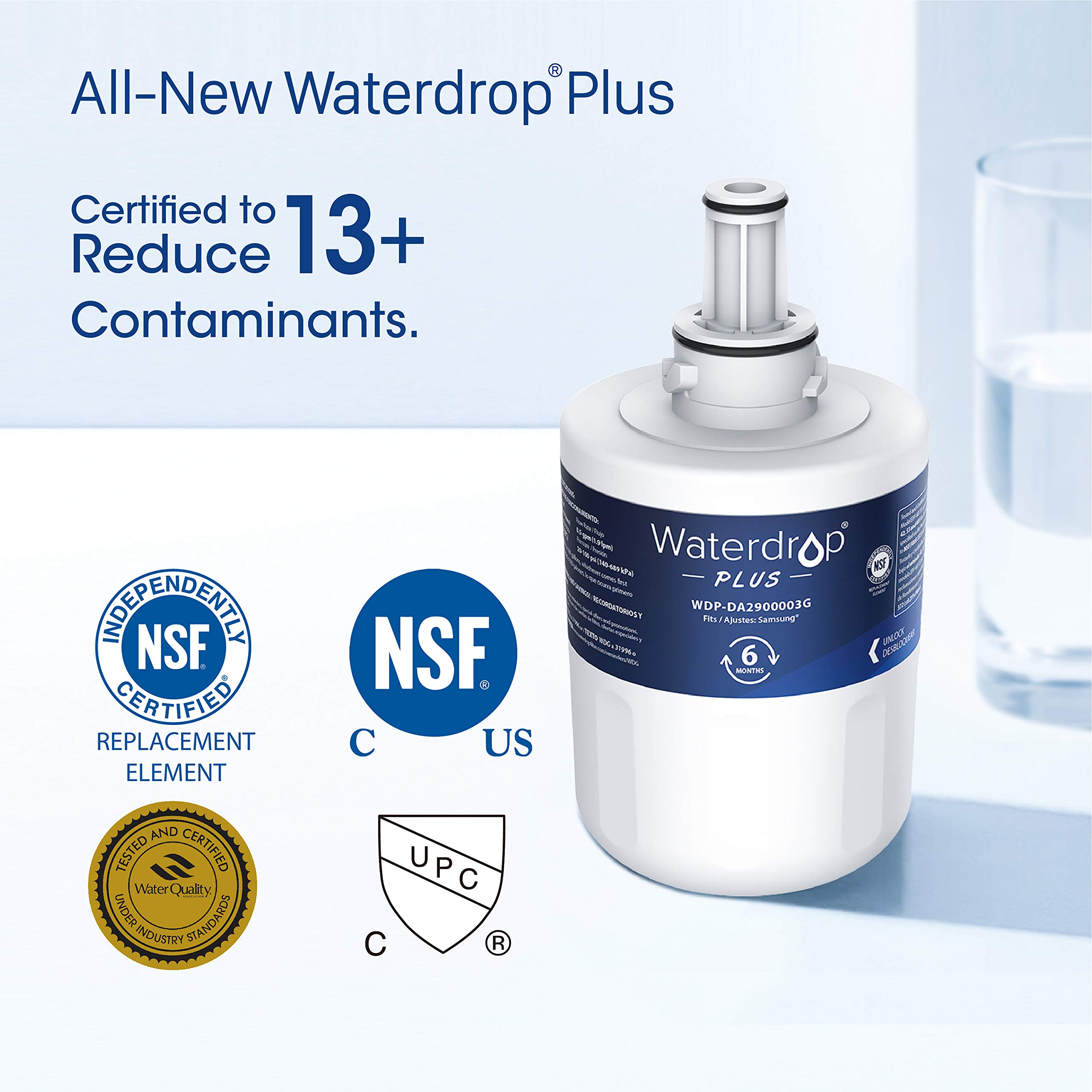 Waterdrop NSF 401&53&42 Certified DA2900003G Replacement Refrigerator