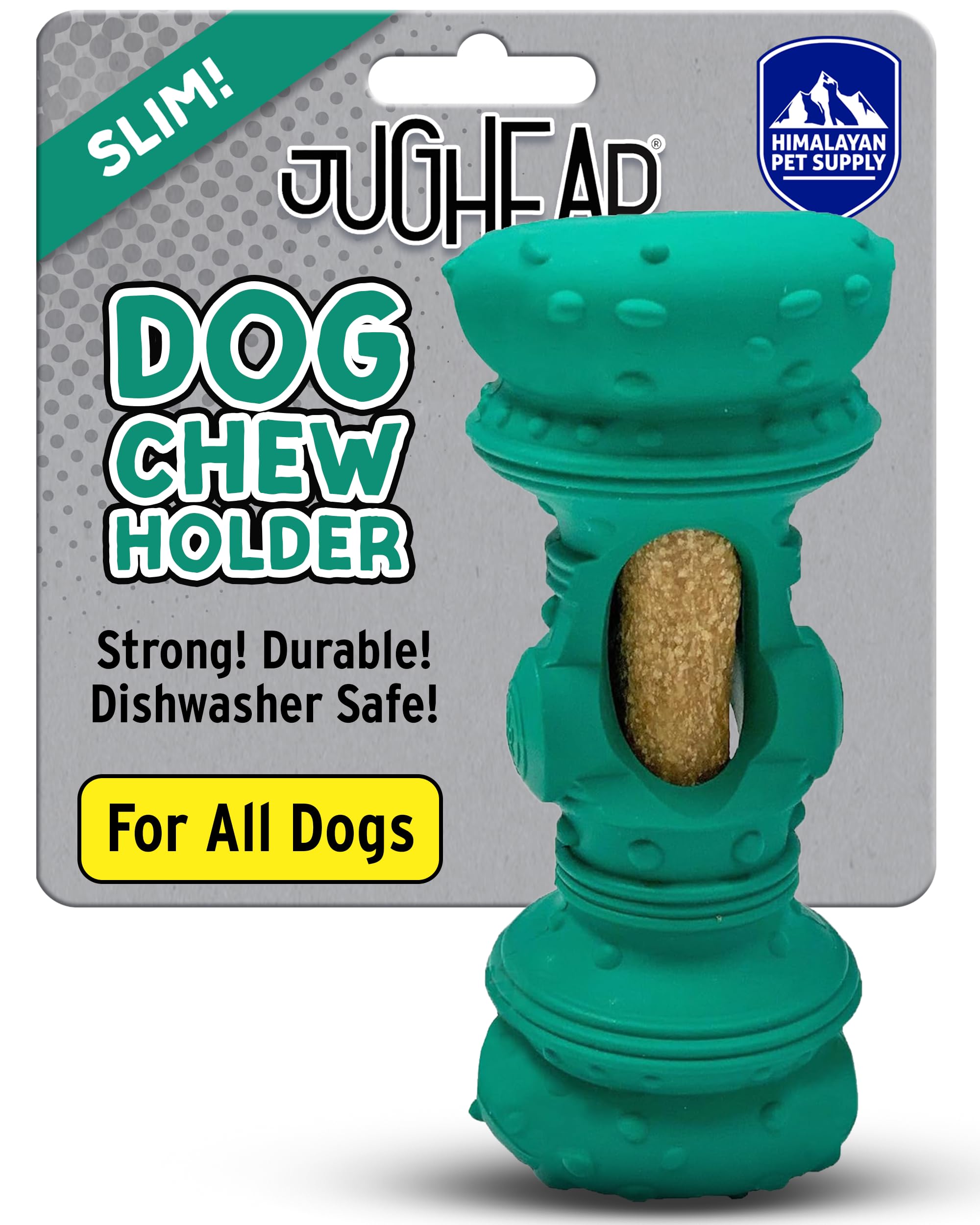 Himalayan Pet Supply Dog Treat Toy, Jughead Slim (Pack of 1) – Durable Dog Treat Dispenser for Interactive Play, Slow Feeding, and Chewing, Engaging Enrichment Toy for Small to Large Breeds