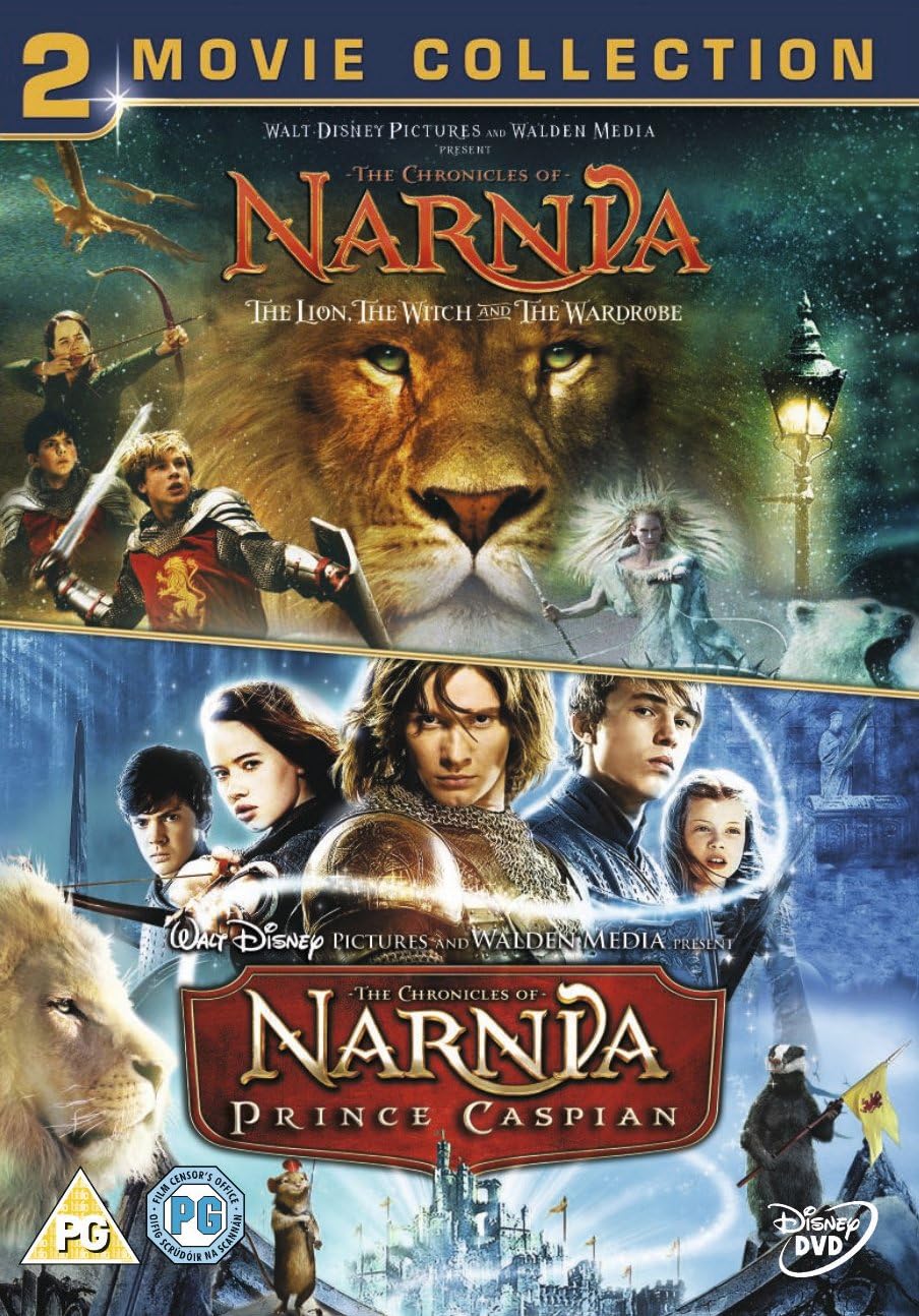 Disney Chronicles of Narnia Lion Witch Wardrobe Prince Caspian DVD Double