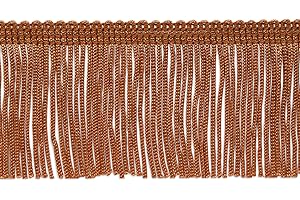 Expo International 5 Yards of 2" Chainette Fringe Trim 5 2", 5 yd x 2", Cinnamon