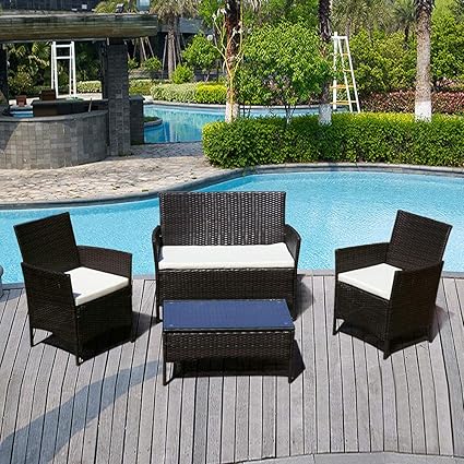 Wicker backyard furniture