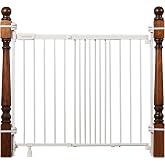 Ingenuity Stairway+ 46W Series Safety Pet and Baby Gate, 31"-48" Wide, 32.5" Tall, Pressure or Hardware Mounted, Install Wall to Wall or Bannister to Bannister in Doorway or Stairway
