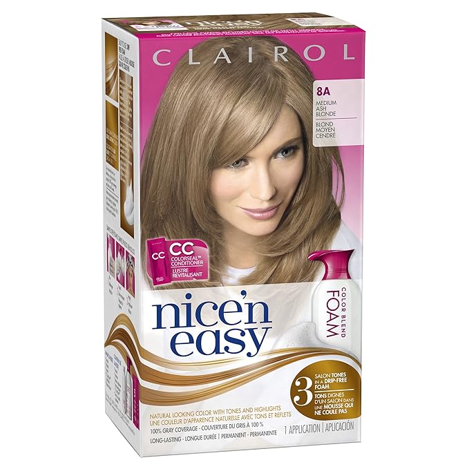 Clairol Nice N Easy Color Blend Foam 8a Medium Ash Blonde