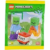 LEGO Minecraft Mini Set: Zombie Minifigure with Burning Baby Zombie and TNT
