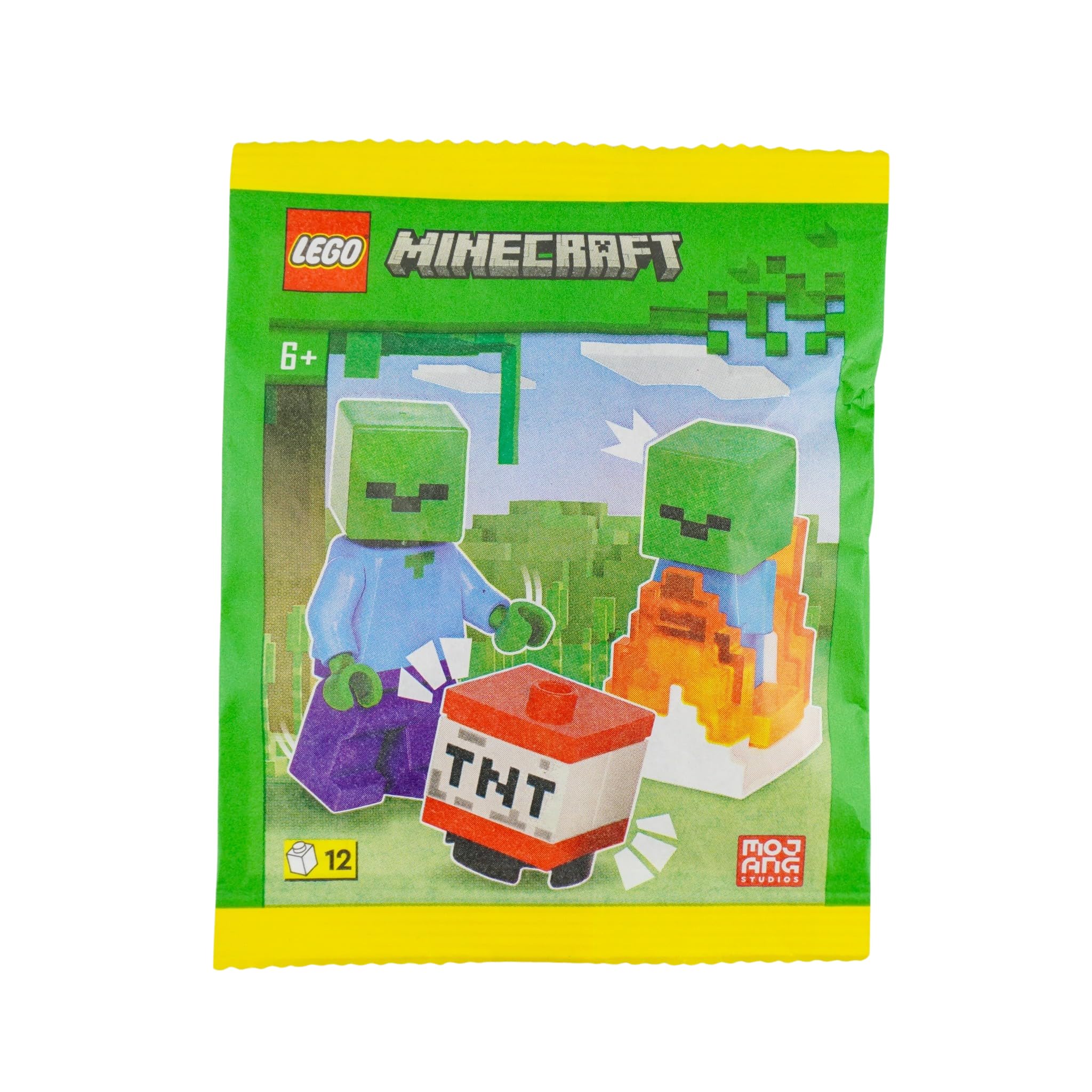 LEGO Minecraft Mini Set: Zombie Minifigure with Burning Baby Zombie and TNT