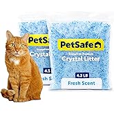 PetSafe ScoopFree Premium Crystal Litter, Fresh Scent, 4.3 Lb Bag, 2 Pack | Ultra-Absorbent Crystal Cat Litter, 5x Faster Odor Control, 99% Dust-Free, Low Tracking, Refills Any Cat Box or Tray