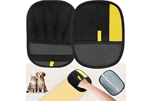 CUSUA 2 Pcs Electrostatic Pet Hair Removal Glove, 2025 Newly Magic Brush Pet Hair Remover for Dogs & Cats, Reusable Animal Fur Grooming Tool for Cleaning Hair on Furniture, Couch, Car Seats, Carpet