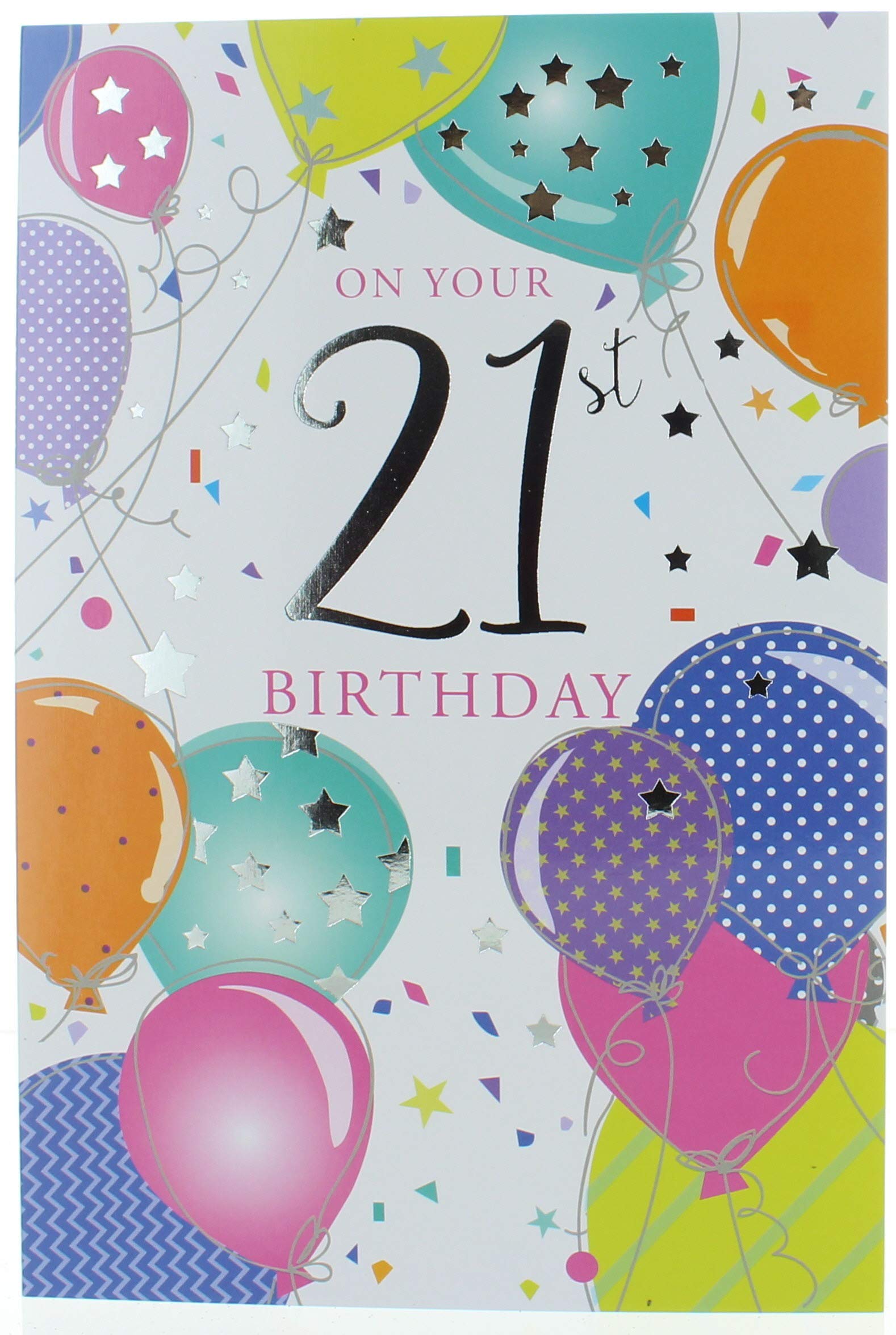Happy Birthday Greeting Card for Her 21st Birthday 14 x 20 cm Happy 21st Birthday