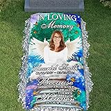 44memory Custom Memorial Grave Blanket Photo