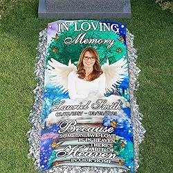 44memory Custom Memorial Grave Blanket Photo