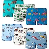Choco Moon Little Boys'Cotton Boxer Brief Soft Underwear Multipack