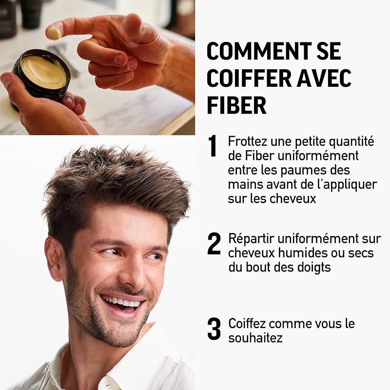 Fiber Cire Cheveux Homme Effet Mat