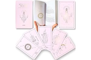 Soleia Original Tarot Cards Deck with Guide Book & Box | 78 Gold Foil Tarot Cards for Beginners & Experts | Modern Rider Waite Tarot Deck | Tarot Gifts for Adults | Pink Tarot Cards
